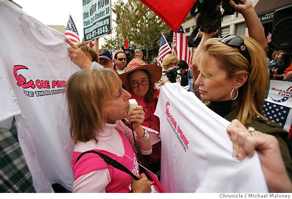 Medea Benjamin v Melanie Morgan...this is what democracy looks like
