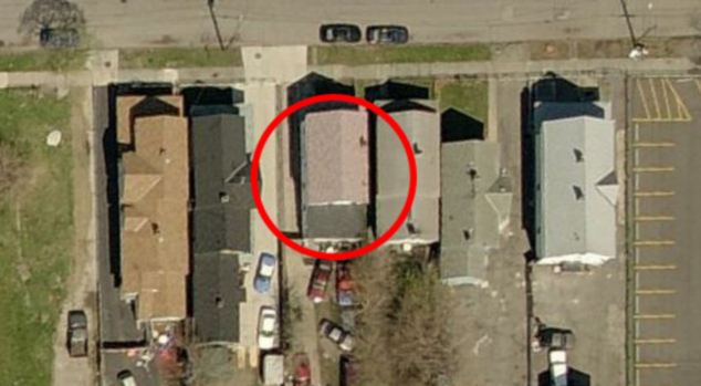 House of horror: Aerial views of a house on Seymour Avenue in Cleveland, Ohio where three women were held captive for 10 years
