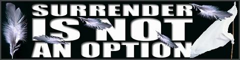 Surrender Feather Banner