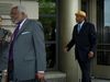 Following his attorney Frederick D. Cooke, Jr., (left) Thomas Gore, a campaign treasurer for Mayor Vincent C. Gray, makes his exit from the E. Barrett Prettyman Federal Courthouse after his plea hearing in the District on Tuesday, May 22, 2012. (Rod Lamkey Jr/The Washington Times)