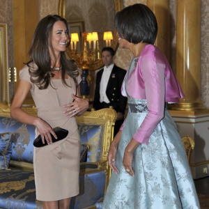 For their first meeting, Kate Middleton wore a $340 Reiss dress, while Michelle Obama chose a designer dress worth more than $2,000.