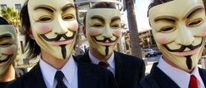 Anonymous in masks.